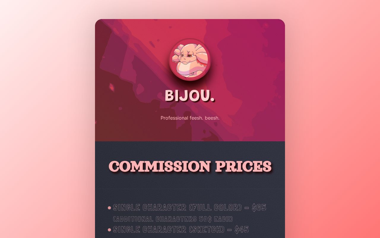Carrd profile picture for @bijou